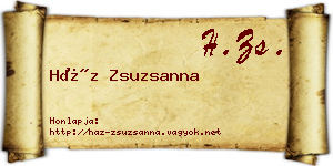 Ház Zsuzsanna névjegykártya