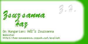 zsuzsanna haz business card